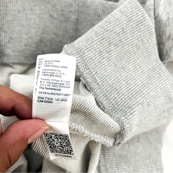 Tommy Hilfiger Sport XS Jogger Set Top Cowl Neck Sweatshirt Pant Tapered Leg EUC - Picture 7 of 14